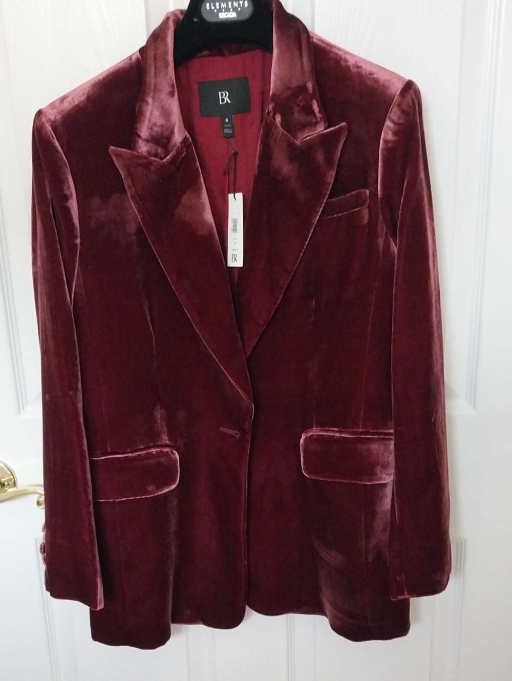 Banana Republic Velvet Blazer in Burgundy